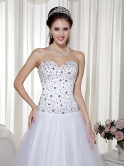 Best A-line White Sophisticated Lady Evening Dress