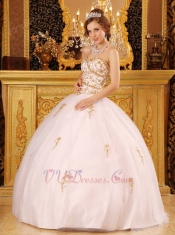 Designers List White Quinceanera Dress With Golden Details