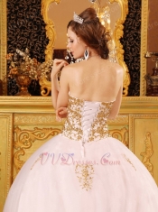 Designers List White Quinceanera Dress With Golden Details