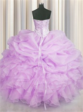 Designer Prefer Color Lilac Bubble and Ruffles Quinceanera Ball Gown 2019