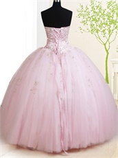 Floor Length Underskirt Sweet 16 Ball Gown Baby Pink Girls Most Chose Color