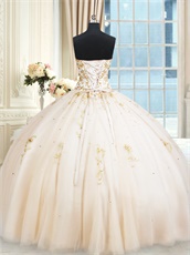 Ivory Quinceanera Military Ball Gown Gold Embroidery Designer Western Style