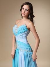 Contrast Blue Color Sweetheart Prom Dress New Arrival