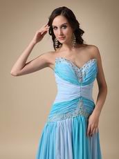 Contrast Blue Color Sweetheart Prom Dress New Arrival