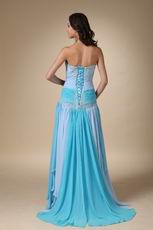 Contrast Blue Color Sweetheart Prom Dress New Arrival