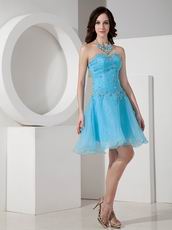 Sexy Mini-length Azure Sweet 16 Party Dress For Cheap