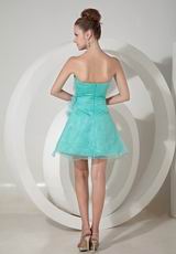 Pale Turquoise Organza Sweet 16 Dress Under 100 Pounds