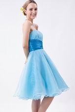 Strapless Light Blue Lovely Girls Choose Graduation Dress