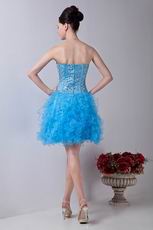 Strapless Crystal Azure Unique Dress For Cocktail Party