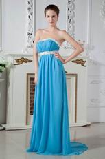 2019 Best Seller Empire Waist Aqua Evening Dress Shop