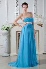 2019 Best Seller Empire Waist Aqua Evening Dress Shop