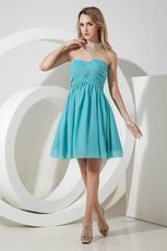 Simple Sweet heart Spring Turquoise Bridesmaid Dress