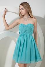 Simple Sweet heart Spring Turquoise Bridesmaid Dress