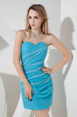New Arrival Aqua Blue Short Bridesmaid Dress 2014 Low Price