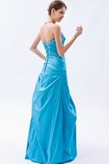 Princess Sweetheart Dodger Blue Taffeta Prom Celebrity Dress