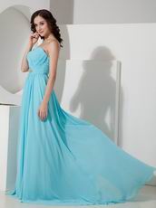 Top Designer Aqua Blue Chiffon Prom Dress Amazon Hot Sale