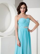 Top Designer Aqua Blue Chiffon Prom Dress Amazon Hot Sale