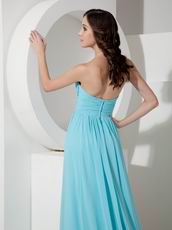 Top Designer Aqua Blue Chiffon Prom Dress Amazon Hot Sale