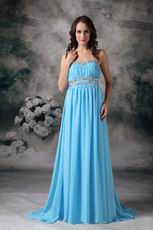 Sweetheart Aqua Blue Prom Dress Chiffon By Top Designer