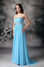 Sweetheart Aqua Blue Prom Dress Chiffon By Top Designer