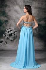 Sweetheart Aqua Blue Prom Dress Chiffon By Top Designer