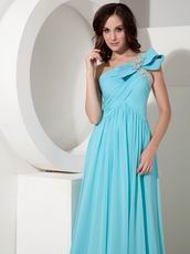 Discount One Shoulder Aqua Blue Women Prom Dress