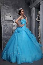 Sky Blue Embroidery 2014 Designer Quinceanera Dress For Sale