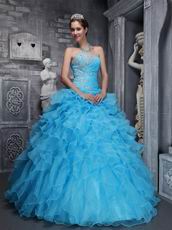 Sweet heart Styles Aqua Quinceanera Dress Like A Princess