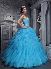 Sweet heart Styles Aqua Quinceanera Dress Like A Princess