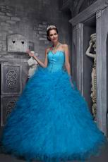 Cheap Price Sweetheart Azure Quinceanera Dress By Designer