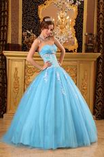 Sweet Heart Style Aqua Custom Made Quinceanera Dress Popular