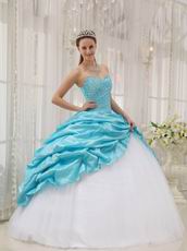 Aqua Floor Length Skirt Allure Quinceanera Dress For Girls