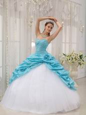 Aqua Floor Length Skirt Allure Quinceanera Dress For Girls