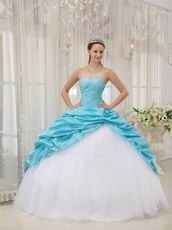 Aqua Floor Length Skirt Allure Quinceanera Dress For Girls