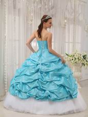 Aqua Floor Length Skirt Allure Quinceanera Dress For Girls