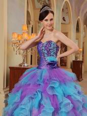 Top Seller Ruffles Puffy Skirt Custom Made Quinceanera Dress