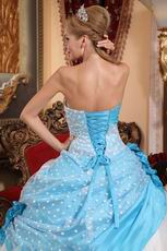 Fashion New White And Aqua Blue Quinceanera Dress