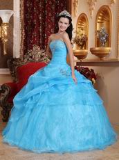 Aqua Blue Allure Quinceanera Dress To Adult Ceremony Wear