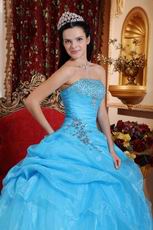 Aqua Blue Allure Quinceanera Dress To Adult Ceremony Wear