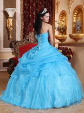 Aqua Blue Allure Quinceanera Dress To Adult Ceremony Wear