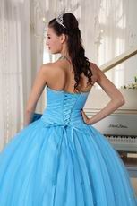 Young Girls Wear Aqua Quinceanera Dress With Bowknot Design