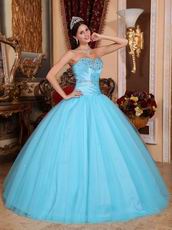 Aqua Blue 2018 Top 100 Military Quinceanera Dress For Discount