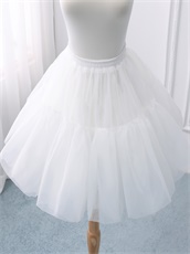 Adjustable Waist Layers Tulle Hoopless Crinoline Slips Underskirt Short