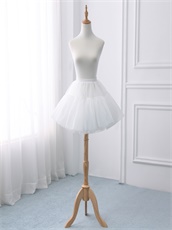 Adjustable Waist Layers Tulle Hoopless Crinoline Slips Underskirt Short