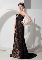 Empire Waist Printed Top Designer Evening Dress For Sale