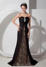 Empire Waist Printed Top Designer Evening Dress For Sale