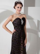 Empire Waist Printed Top Designer Evening Dress For Sale