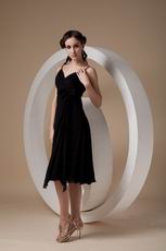 Spaghetti Straps Black Dress Woman Homecoming Dress