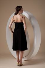 Spaghetti Straps Black Dress Woman Homecoming Dress