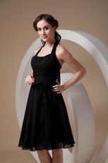 Halter Top Black Designer Homecoming Dress With Shwal